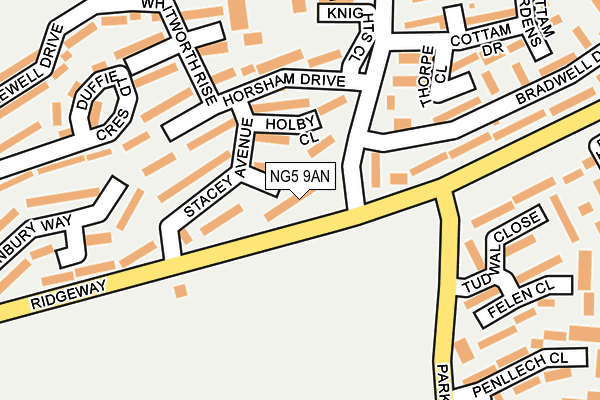 NG5 9AN map - OS OpenMap – Local (Ordnance Survey)