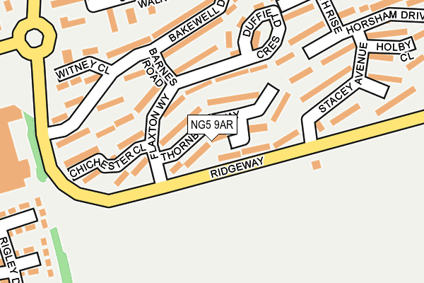 NG5 9AR map - OS OpenMap – Local (Ordnance Survey)