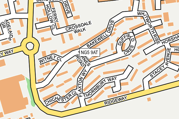 NG5 9AT map - OS OpenMap – Local (Ordnance Survey)