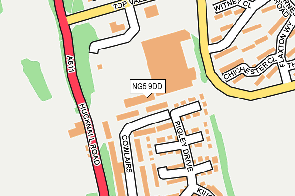 NG5 9DD map - OS OpenMap – Local (Ordnance Survey)