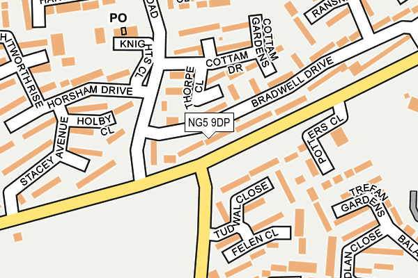 NG5 9DP map - OS OpenMap – Local (Ordnance Survey)