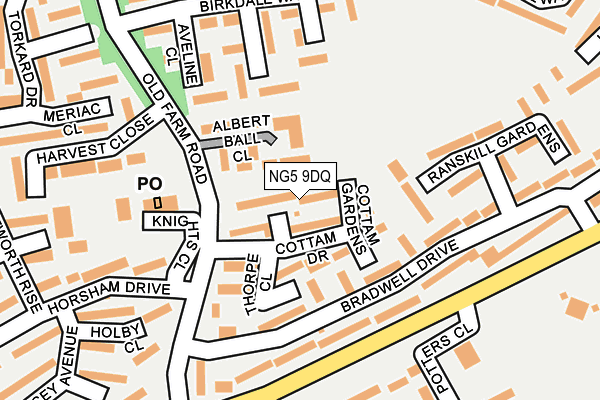 NG5 9DQ map - OS OpenMap – Local (Ordnance Survey)