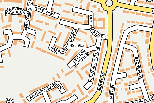 NG5 9DZ map - OS OpenMap – Local (Ordnance Survey)