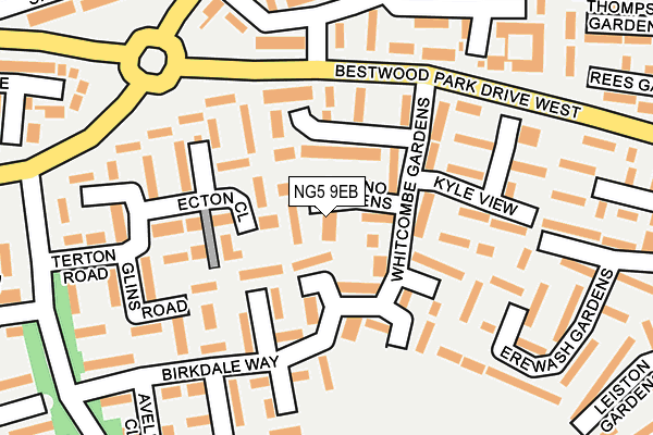 NG5 9EB map - OS OpenMap – Local (Ordnance Survey)