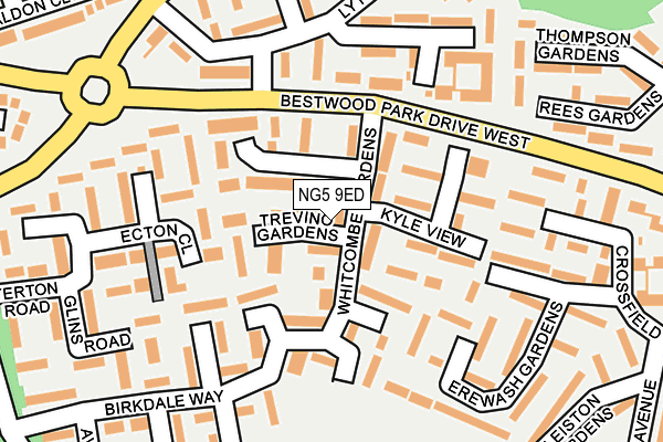 NG5 9ED map - OS OpenMap – Local (Ordnance Survey)