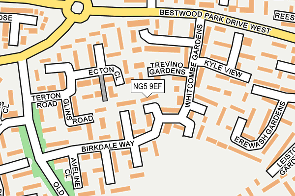 NG5 9EF map - OS OpenMap – Local (Ordnance Survey)