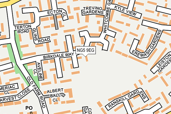 NG5 9EG map - OS OpenMap – Local (Ordnance Survey)