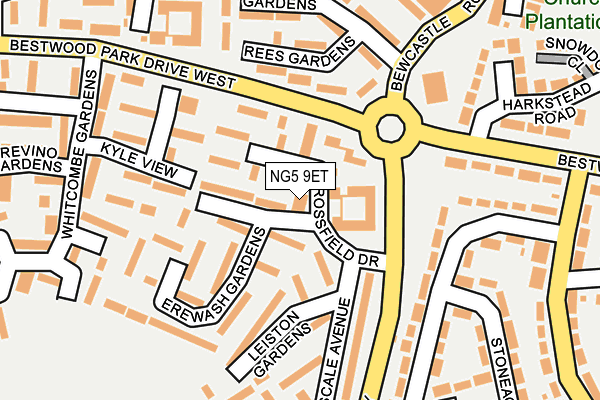 NG5 9ET map - OS OpenMap – Local (Ordnance Survey)