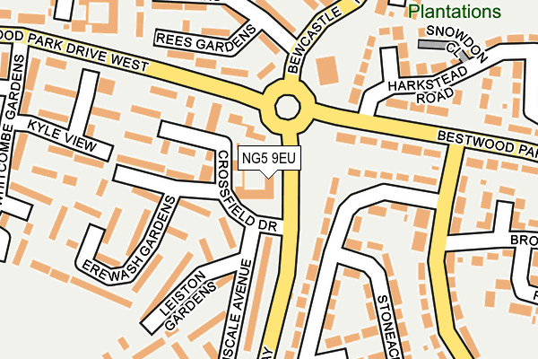 NG5 9EU map - OS OpenMap – Local (Ordnance Survey)