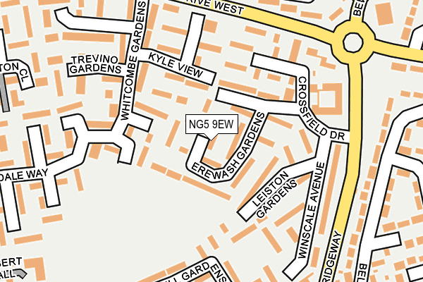 NG5 9EW map - OS OpenMap – Local (Ordnance Survey)