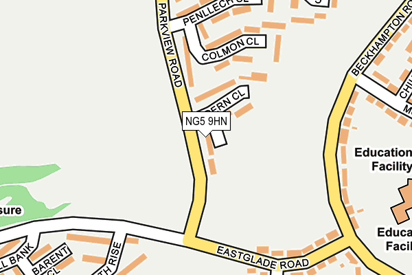NG5 9HN map - OS OpenMap – Local (Ordnance Survey)