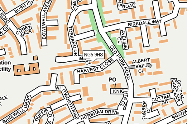 NG5 9HS map - OS OpenMap – Local (Ordnance Survey)
