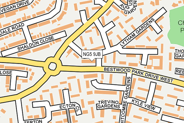 NG5 9JB map - OS OpenMap – Local (Ordnance Survey)