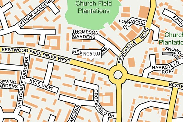 NG5 9JJ map - OS OpenMap – Local (Ordnance Survey)