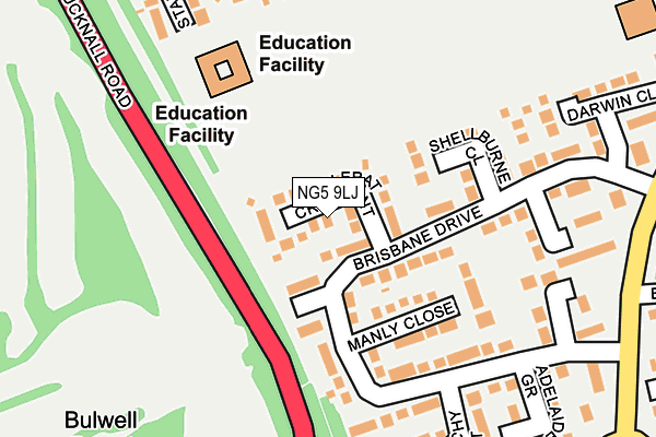 NG5 9LJ map - OS OpenMap – Local (Ordnance Survey)
