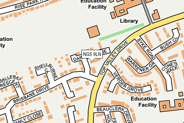 NG5 9LN map - OS OpenMap – Local (Ordnance Survey)