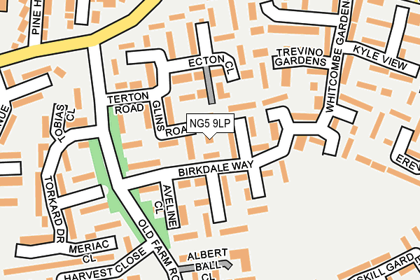 NG5 9LP map - OS OpenMap – Local (Ordnance Survey)