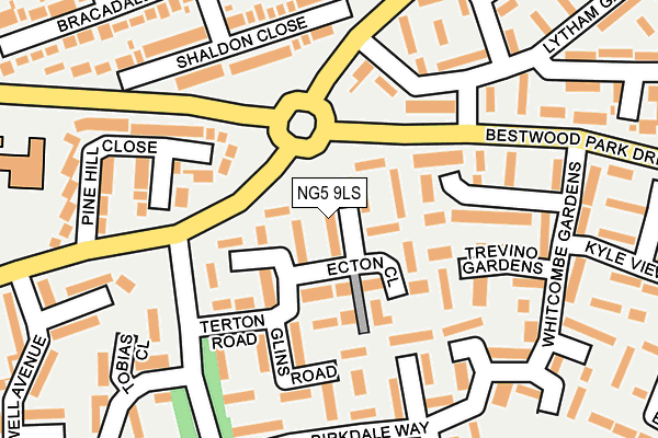 NG5 9LS map - OS OpenMap – Local (Ordnance Survey)