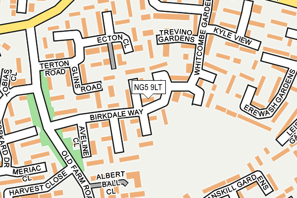 NG5 9LT map - OS OpenMap – Local (Ordnance Survey)