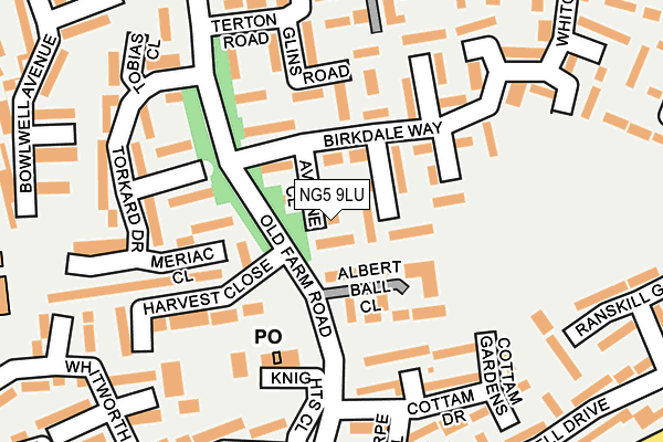 NG5 9LU map - OS OpenMap – Local (Ordnance Survey)