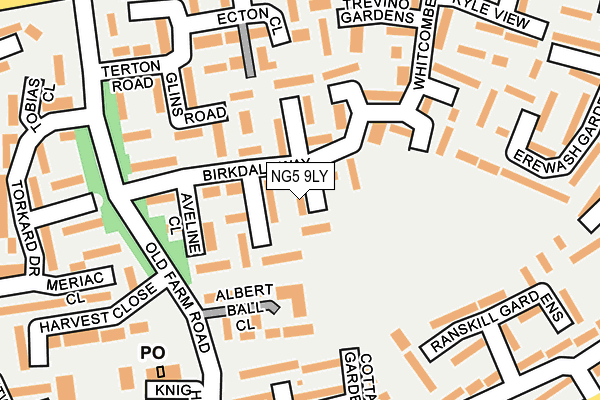 NG5 9LY map - OS OpenMap – Local (Ordnance Survey)