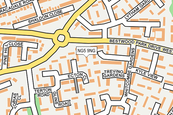 NG5 9NG map - OS OpenMap – Local (Ordnance Survey)