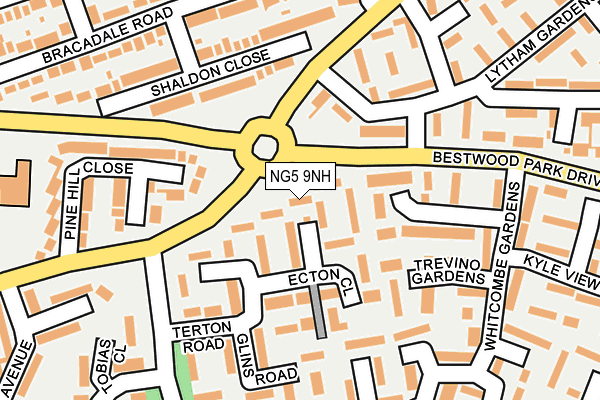 NG5 9NH map - OS OpenMap – Local (Ordnance Survey)