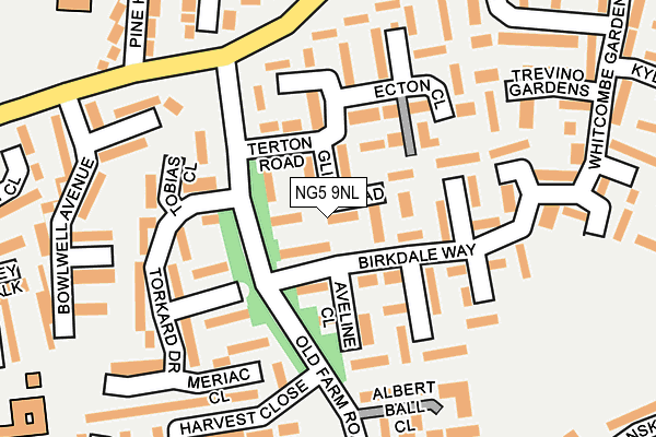 NG5 9NL map - OS OpenMap – Local (Ordnance Survey)