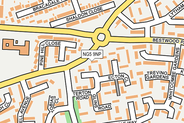 NG5 9NP map - OS OpenMap – Local (Ordnance Survey)