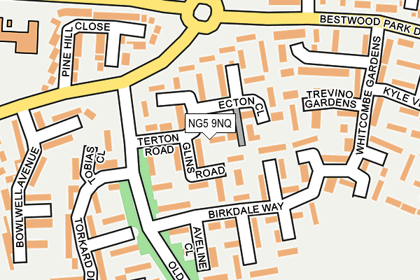 NG5 9NQ map - OS OpenMap – Local (Ordnance Survey)