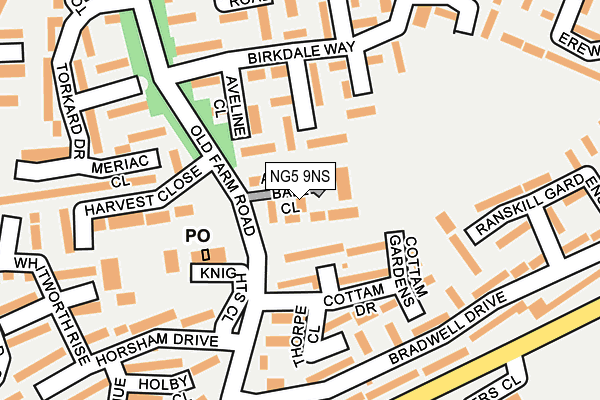 NG5 9NS map - OS OpenMap – Local (Ordnance Survey)