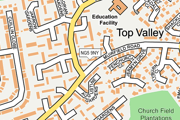 NG5 9NY map - OS OpenMap – Local (Ordnance Survey)