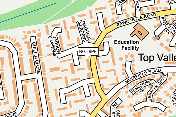 NG5 9PE map - OS OpenMap – Local (Ordnance Survey)