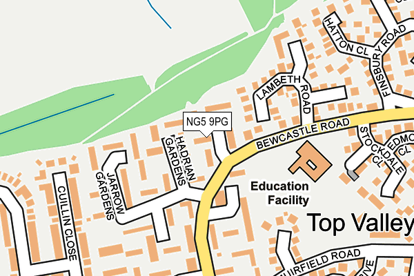 NG5 9PG map - OS OpenMap – Local (Ordnance Survey)