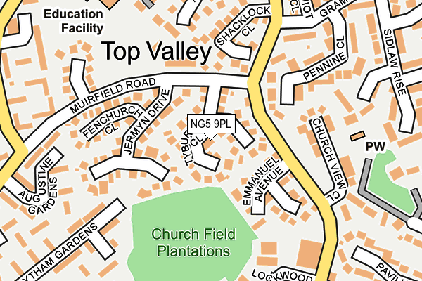 NG5 9PL map - OS OpenMap – Local (Ordnance Survey)