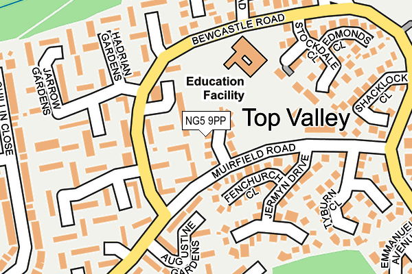 NG5 9PP map - OS OpenMap – Local (Ordnance Survey)