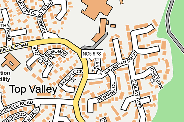 NG5 9PS map - OS OpenMap – Local (Ordnance Survey)