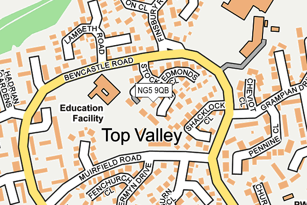 NG5 9QB map - OS OpenMap – Local (Ordnance Survey)