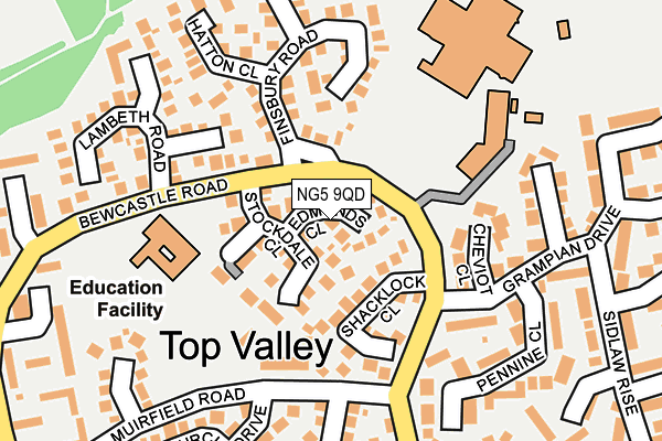 NG5 9QD map - OS OpenMap – Local (Ordnance Survey)