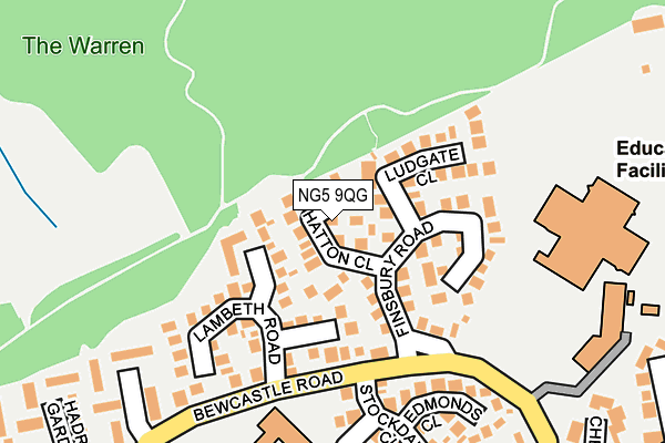 NG5 9QG map - OS OpenMap – Local (Ordnance Survey)