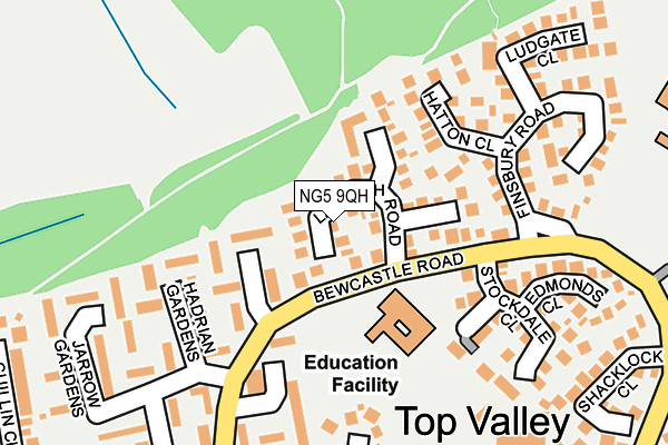 NG5 9QH map - OS OpenMap – Local (Ordnance Survey)