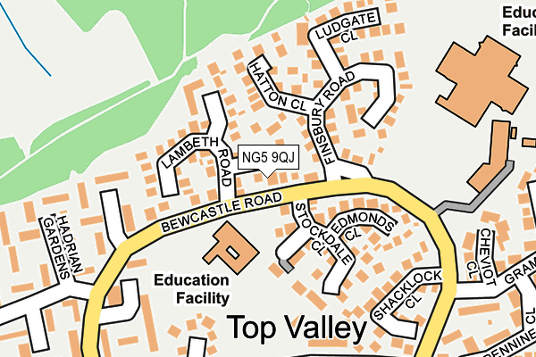 NG5 9QJ map - OS OpenMap – Local (Ordnance Survey)