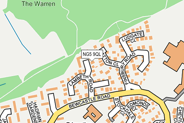 NG5 9QL map - OS OpenMap – Local (Ordnance Survey)