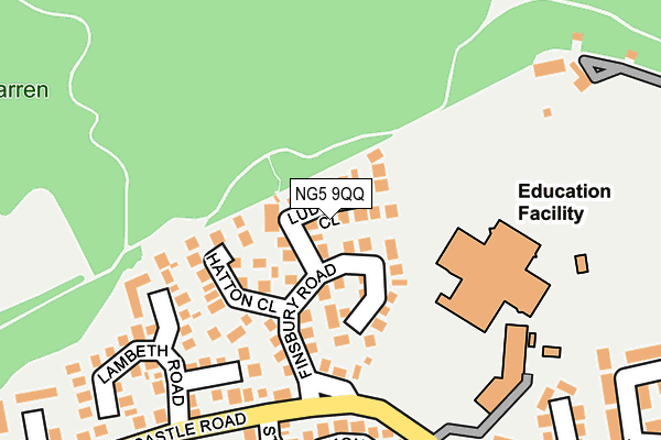 NG5 9QQ map - OS OpenMap – Local (Ordnance Survey)