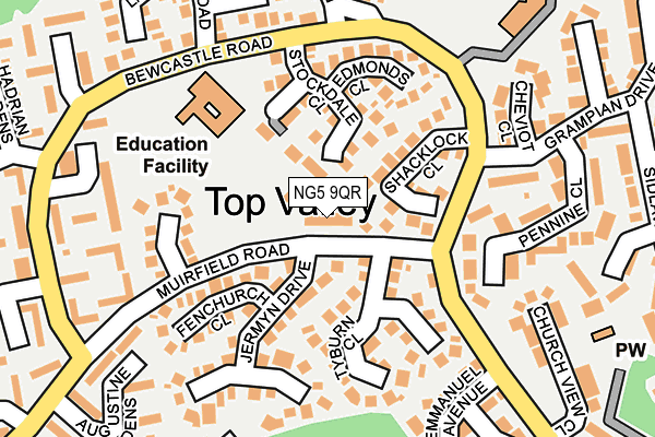 NG5 9QR map - OS OpenMap – Local (Ordnance Survey)