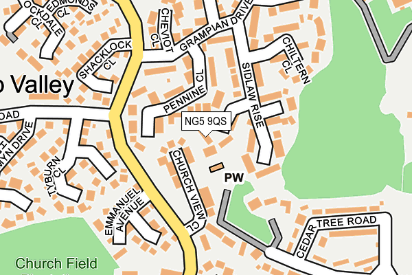 NG5 9QS map - OS OpenMap – Local (Ordnance Survey)