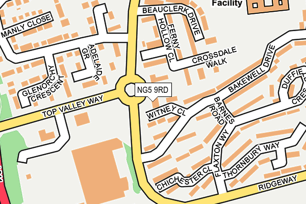 NG5 9RD map - OS OpenMap – Local (Ordnance Survey)