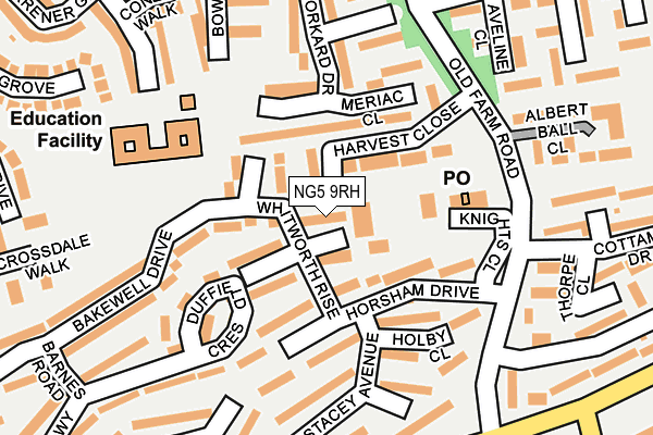 NG5 9RH map - OS OpenMap – Local (Ordnance Survey)