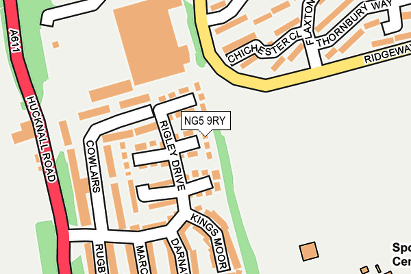 NG5 9RY map - OS OpenMap – Local (Ordnance Survey)