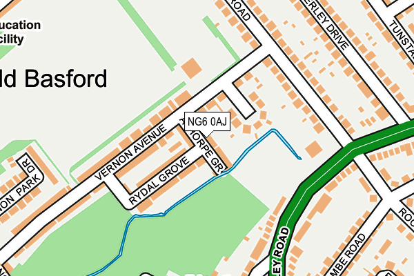 NG6 0AJ map - OS OpenMap – Local (Ordnance Survey)